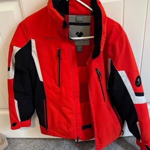 Obermeyer Teen Boy Ski Coat Red and Black Jacket